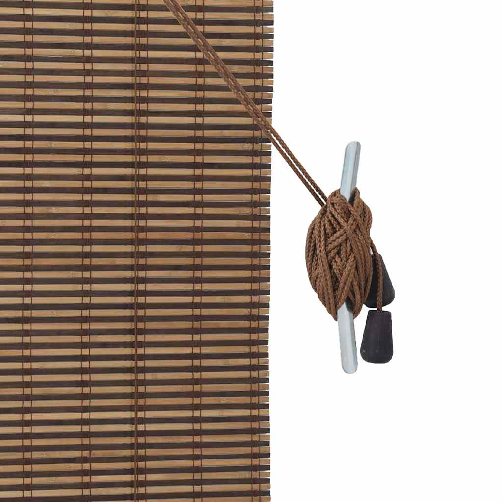 Rolo zavjesa sa zavjesama Smeđa 60 x 160 cm bambus