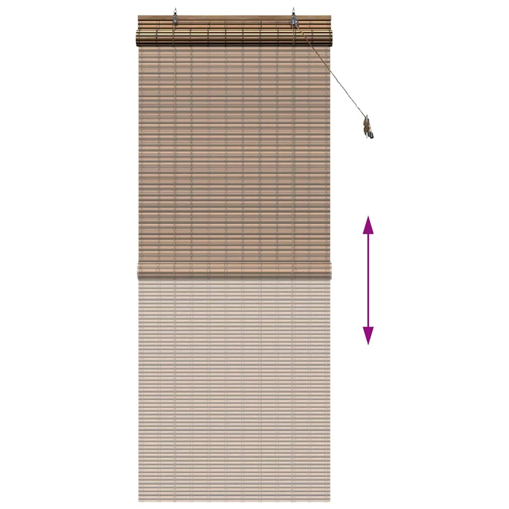Rolo zavjesa sa zavjesama Smeđa 90 x 220 cm bambus