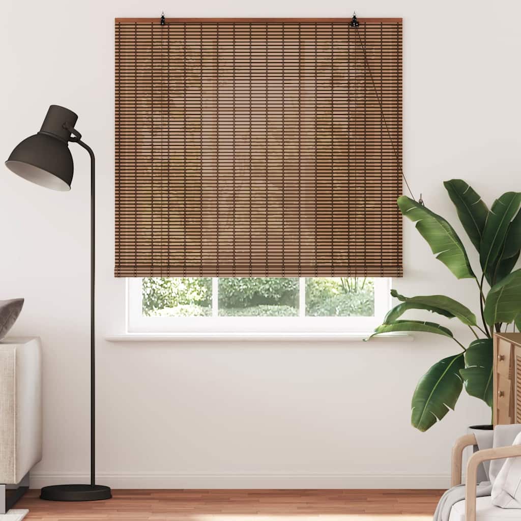 Rolo zavjesa sa zavjesama Smeđa 140 x 220 cm bambus