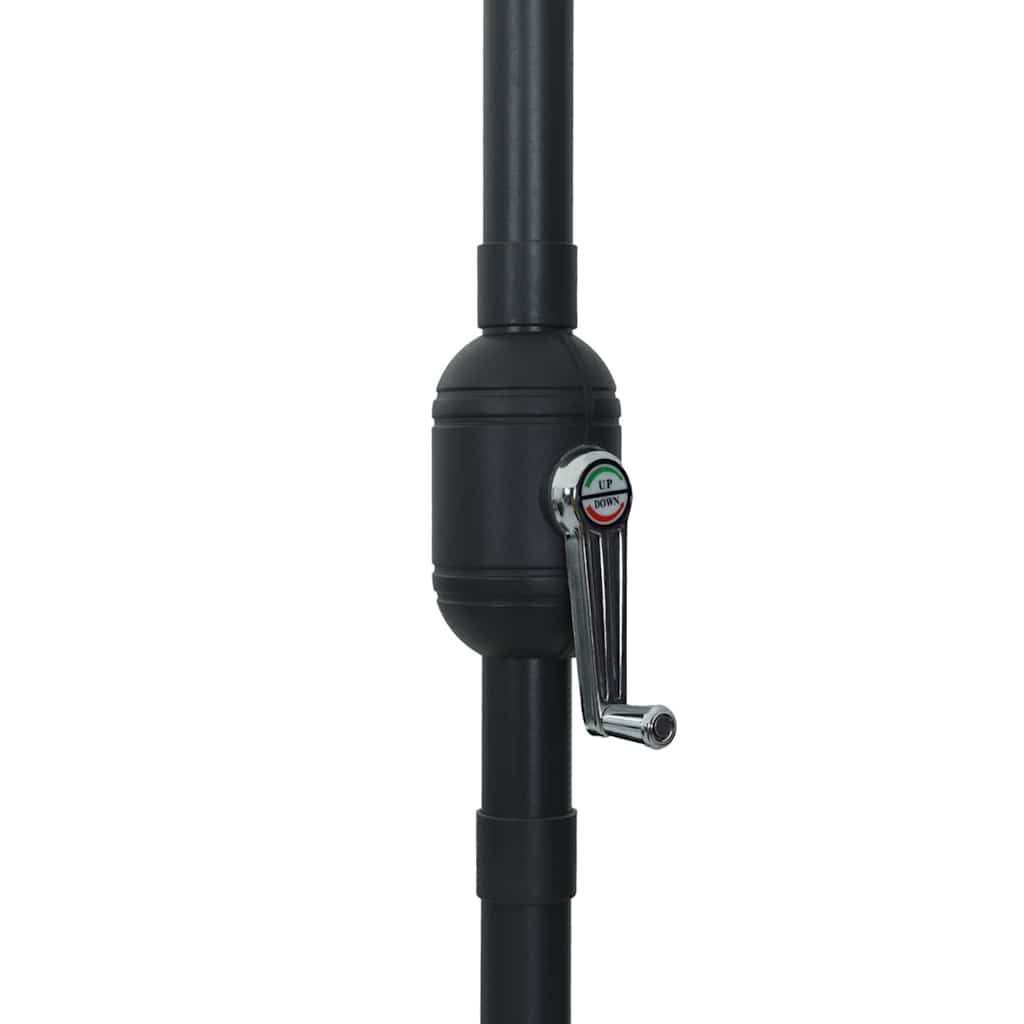 Vrtni suncobran Terakota 394 x 394 x 248 cm Poliester i čelik