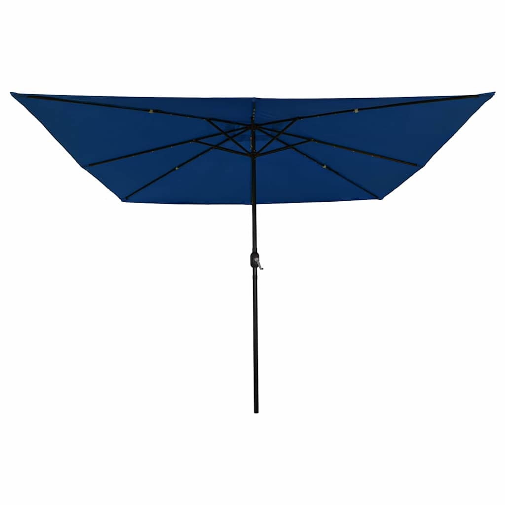 Vrtni suncobran S LED lampica Azurnoplava 295 x 295 x 245 cm