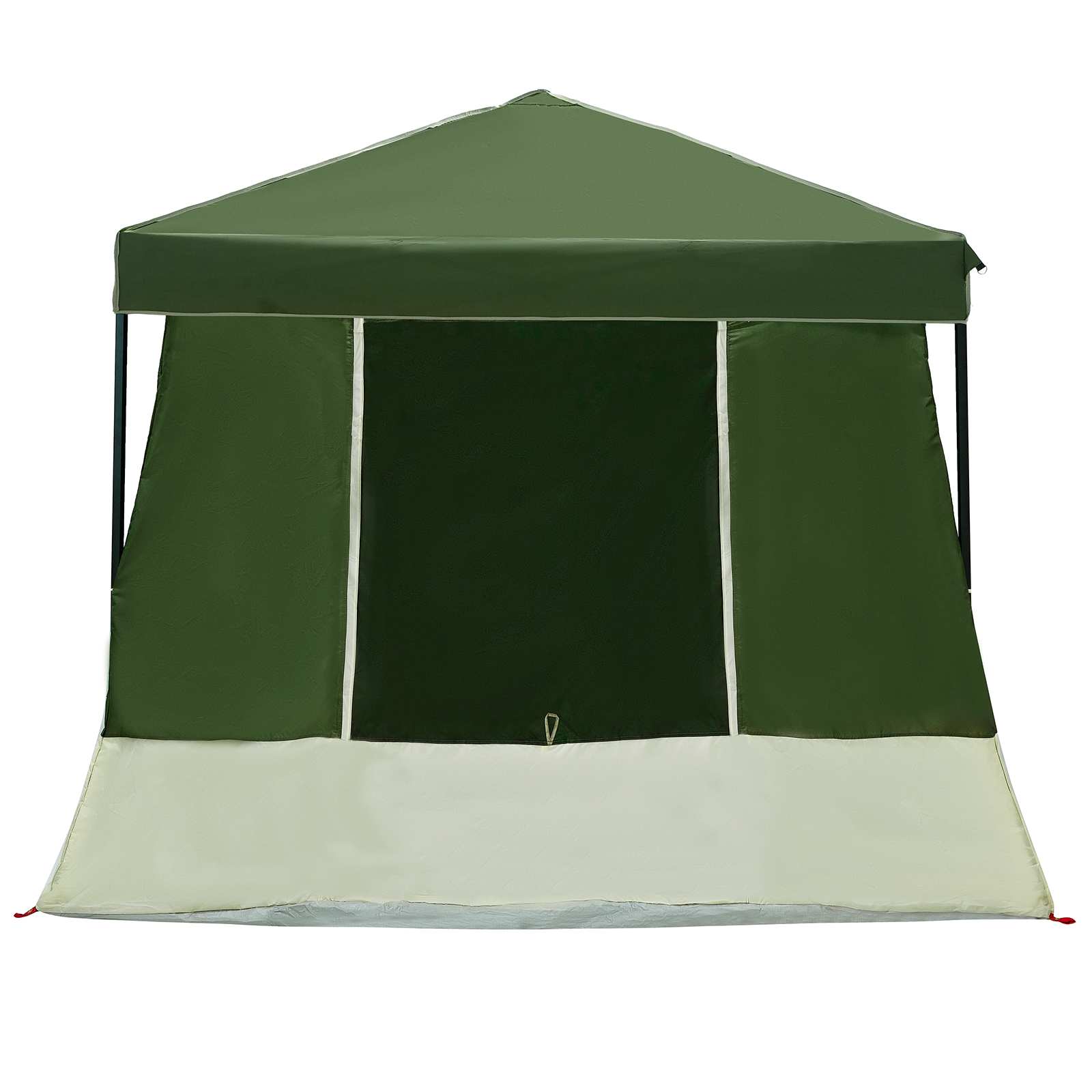 Set Kamp Šatora s krovom 2 pcs Zelena Tafta i Tkanina