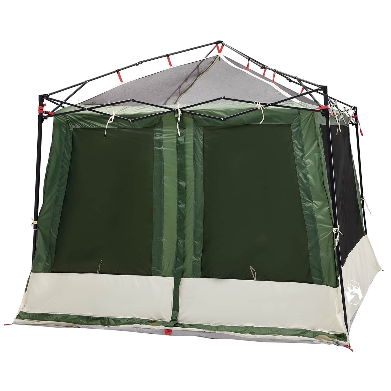 Set Kamp Šatora s krovom 2 pcs Zelena Tafta i Tkanina