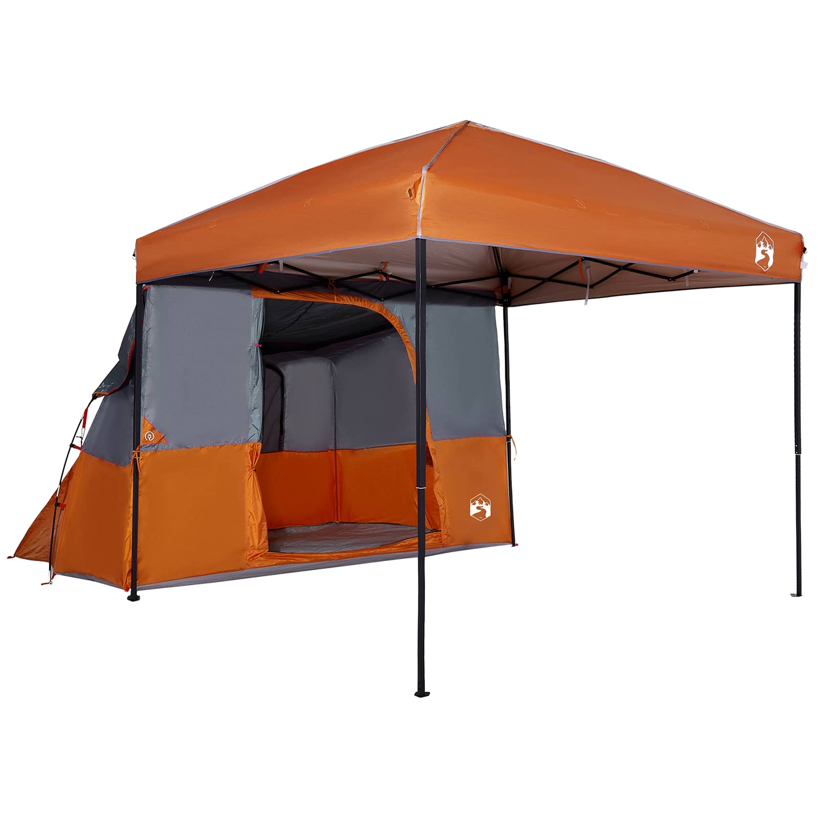 Set Kamp Šatora s krovom 2 pcs Narančasta Tafta i Tkanina