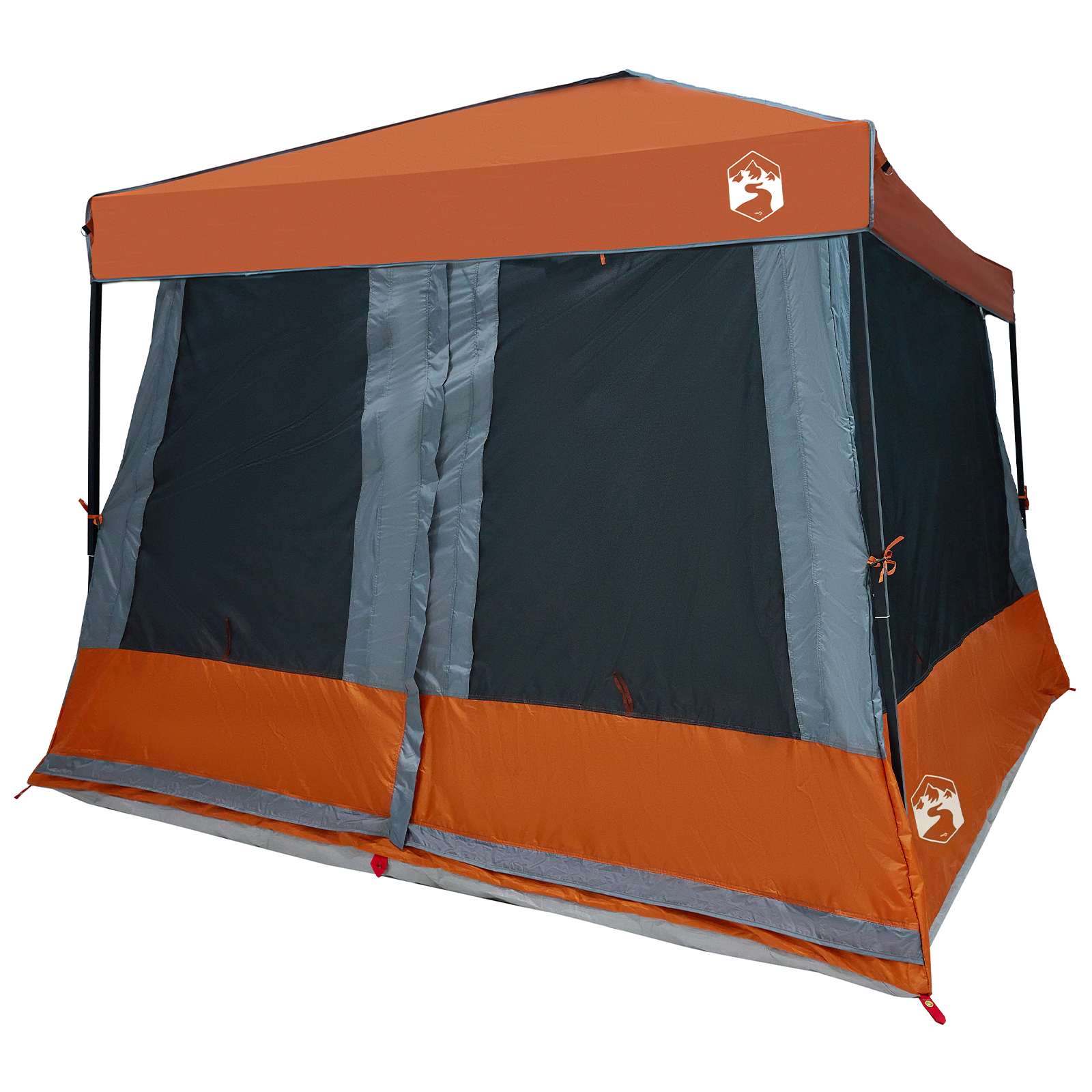 Set Kamp Šatora 2 pcs Siva i narančasta Tafta i Tkanina