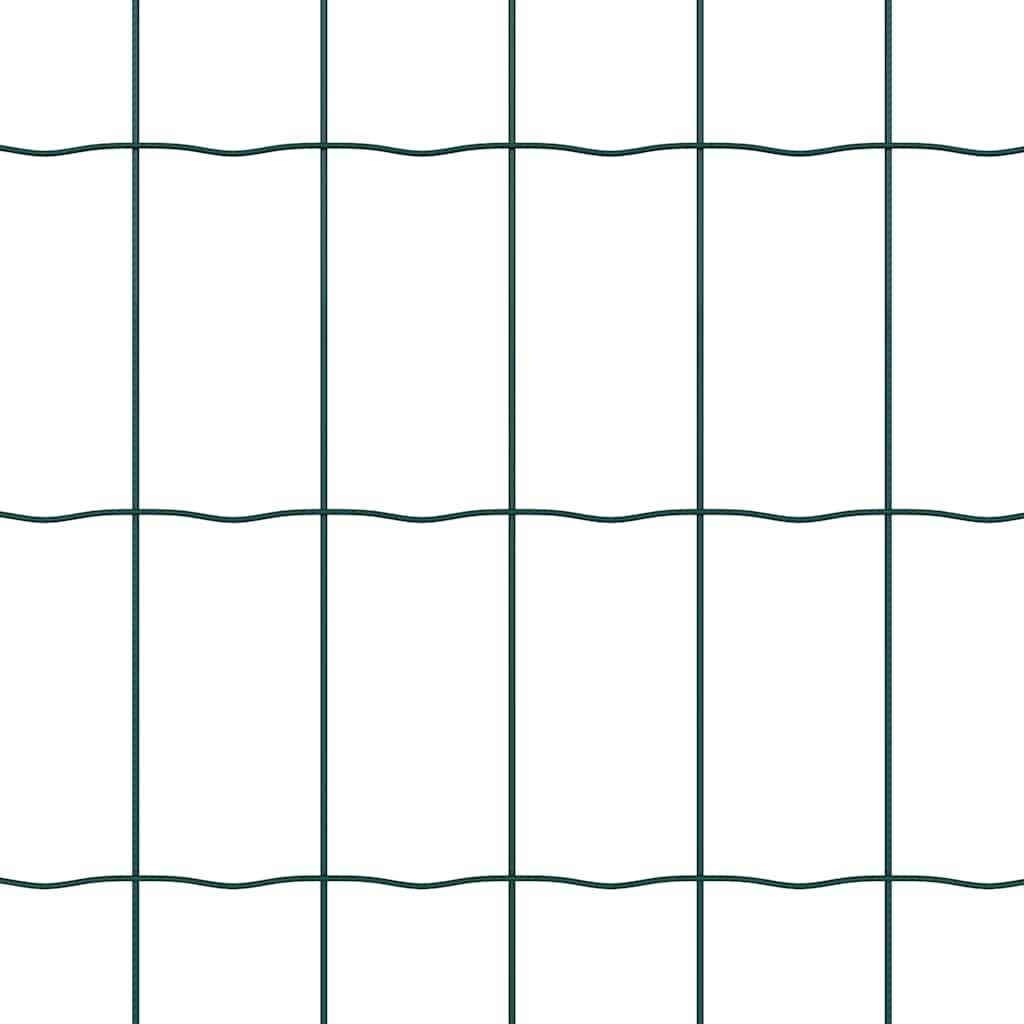 Euro ograda 0,6 x 10 m Željezo prekriveno PVC-om Zelena