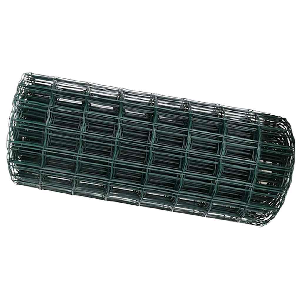 Euro ograda 0,6 x 10 m Željezo prekriveno PVC-om Zelena