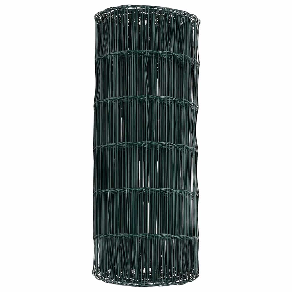 Euro ograda 0,6 x 10 m Željezo prekriveno PVC-om Zelena