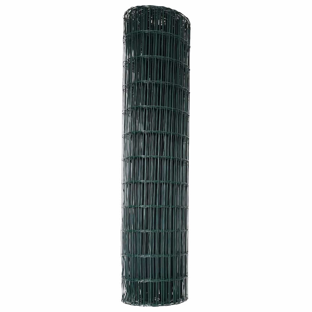 Euro ograda 1,2 x 10 m Željezo prekriveno PVC-om Zelena