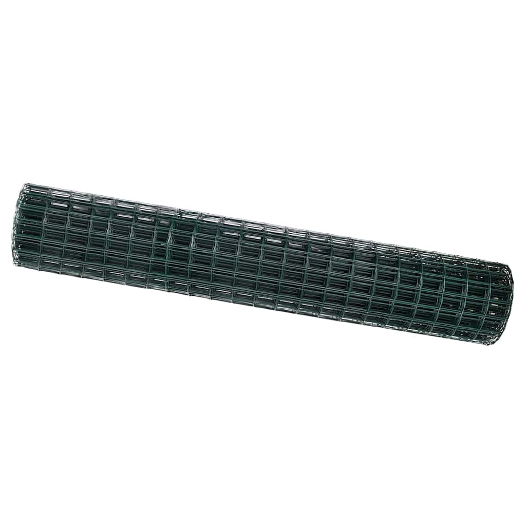 Euro ograda 1,5 x 10 m Željezo prekriveno PVC-om Zelena