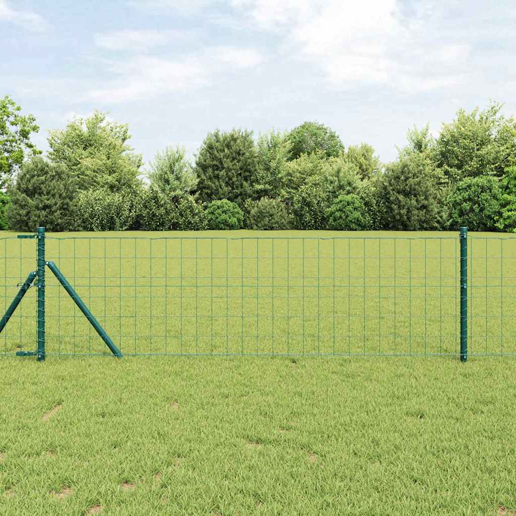 Euro ograda 0,6 x 10 m Željezo prekriveno PVC-om Zelena