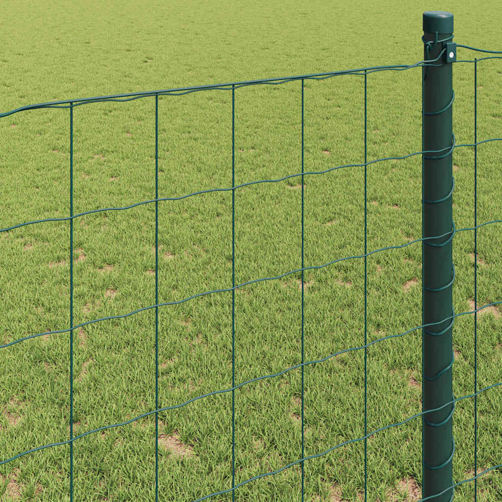 Euro ograda 1,2 x 10 m Željezo prekriveno PVC-om Zelena