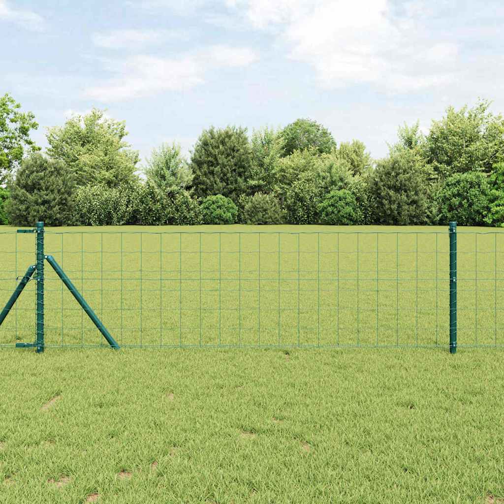 Euro ograda 0,6 x 10 m Željezo prekriveno PVC-om Zelena