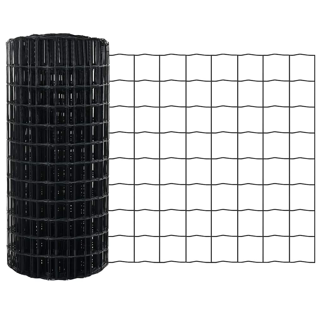 Euro ograda Siva 0,6 x 10 m Željezo prekriveno PVC-om