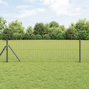 Euro ograda Siva 0,8 x 10 m Željezo prekriveno PVC-om