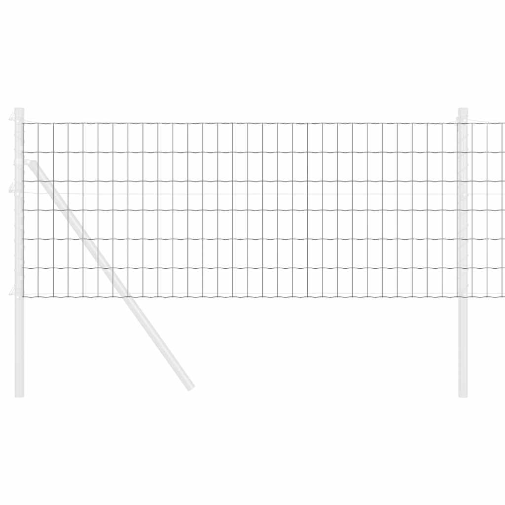 Euro ograda 0,8 x 10 m Željezo prekriveno PVC-om Siva
