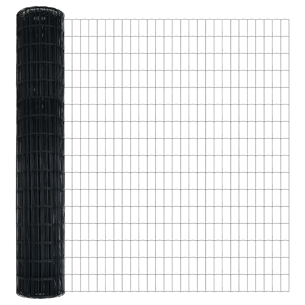 Euro ograda Siva 1,5 x 10 m Željezo prekriveno PVC-om