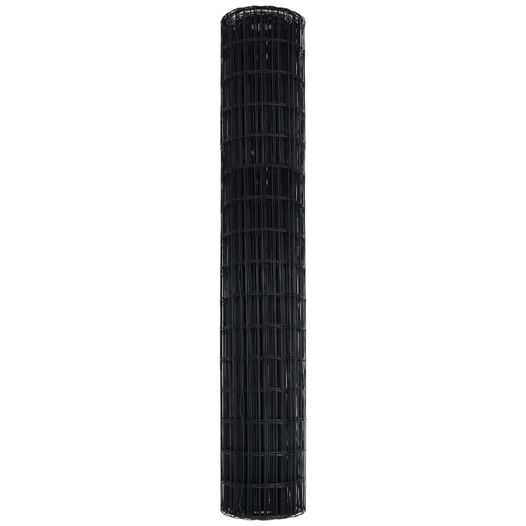 Euro ograda Siva 1,6 x 10 m Željezo prekriveno PVC-om