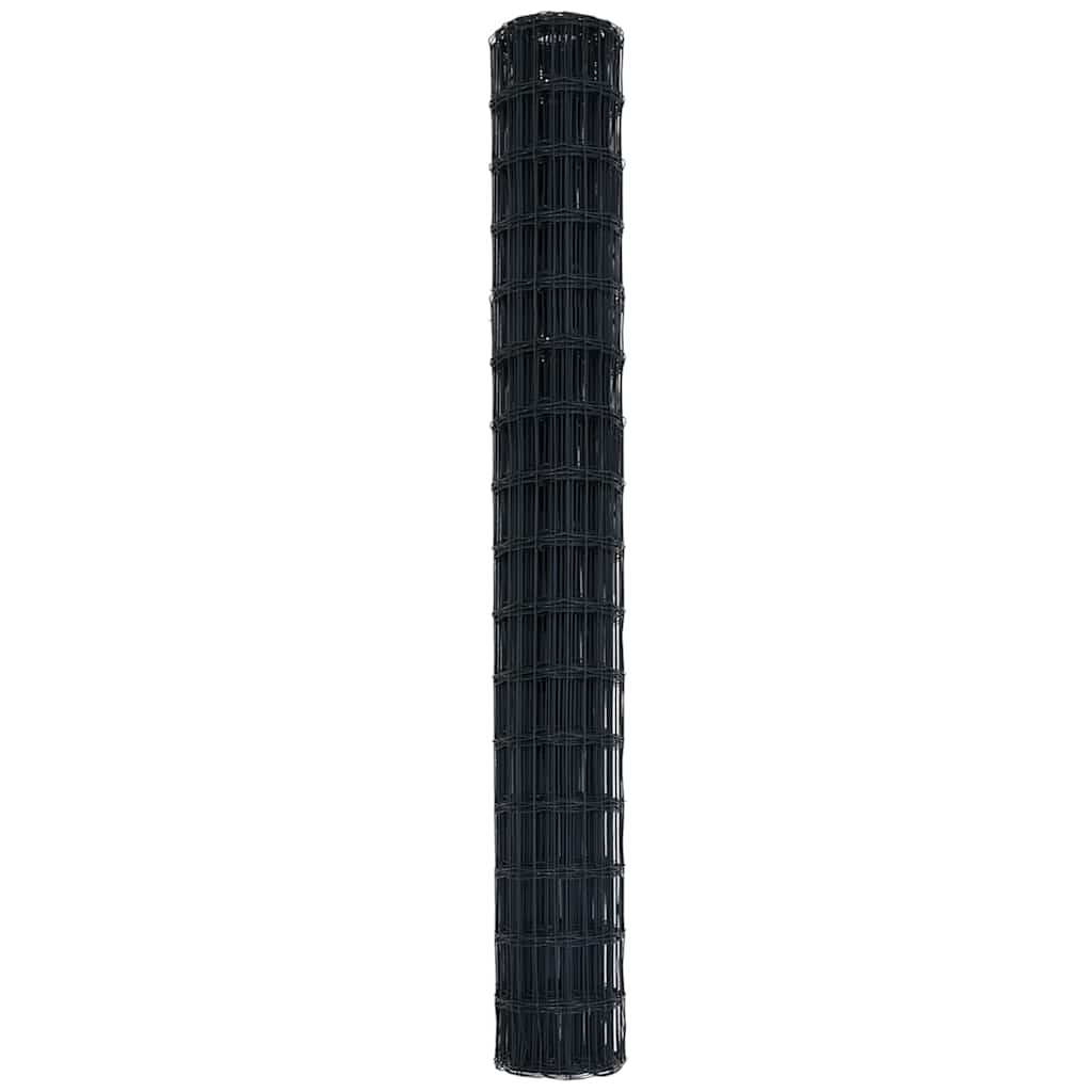 Euro ograda Siva 1,6 x 10 m Željezo prekriveno PVC-om