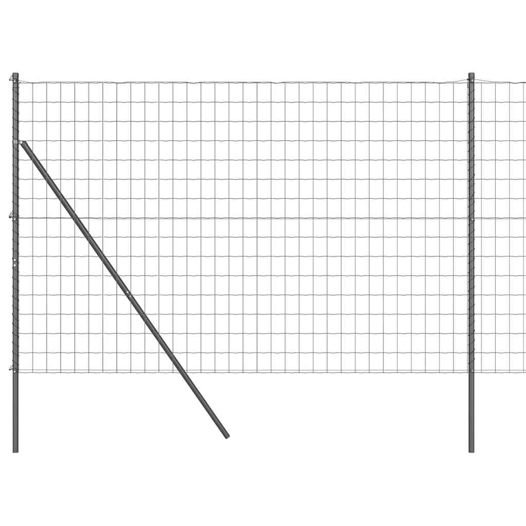 Euro ograda Siva 1,6 x 10 m Željezo prekriveno PVC-om