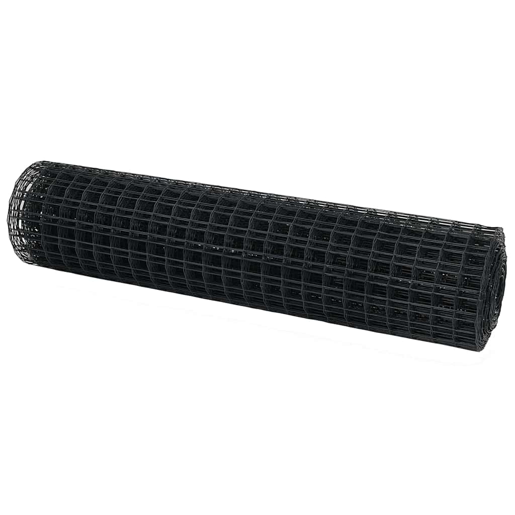 Euro ograda 1,4 x 10 m Željezo prekriveno PVC-om Siva