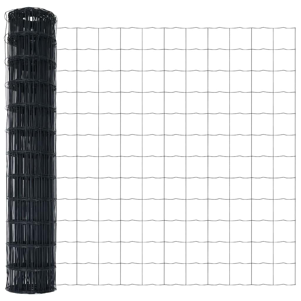 Euro ograda Siva 1,4 x 10 m Željezo prekriveno PVC-om