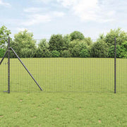 Euro ograda 1 x 25 m Željezo prekriveno PVC-om Siva