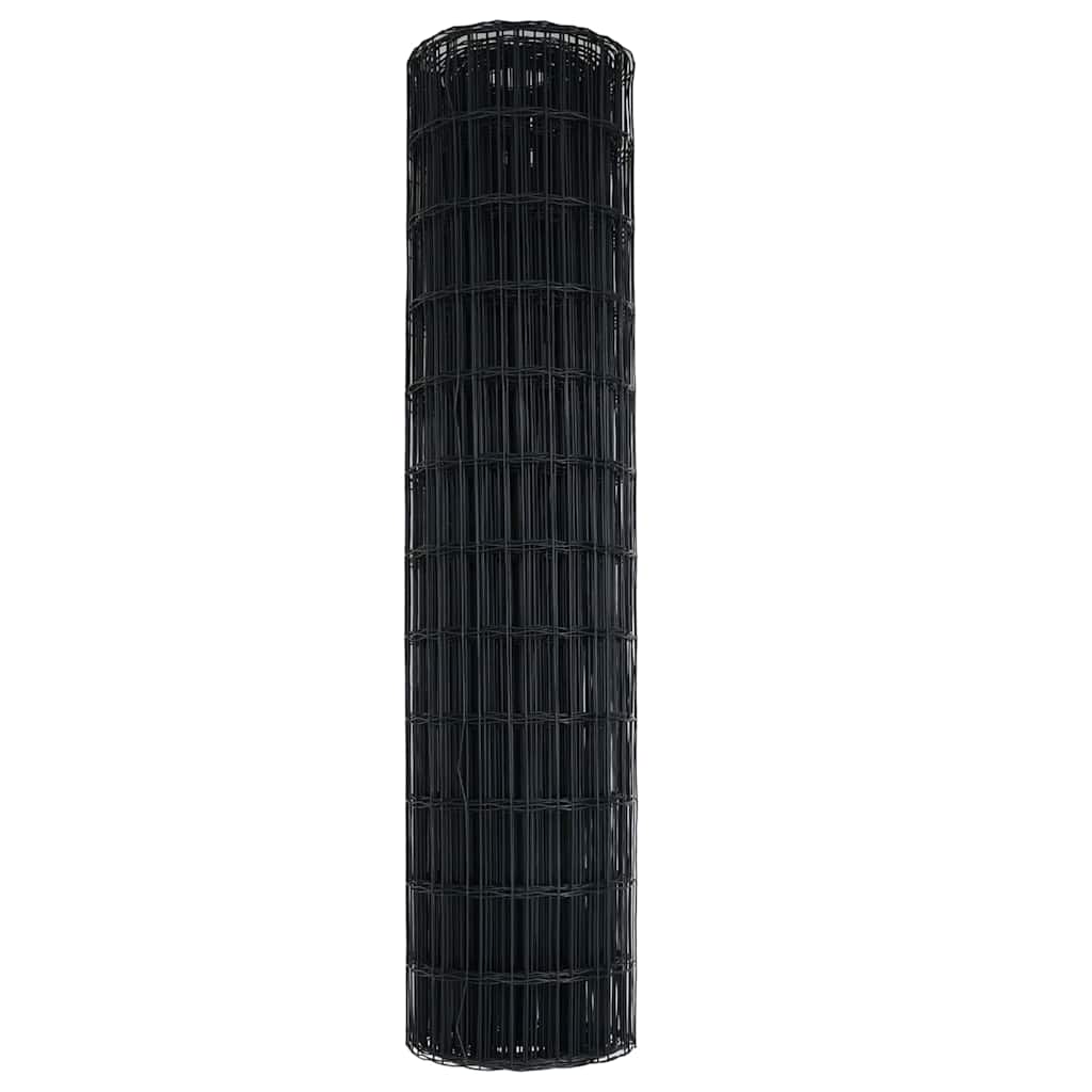 Euro ograda 1 x 25 m Željezo prekriveno PVC-om Siva