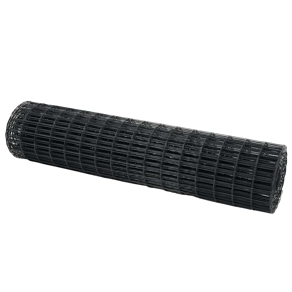 Euro ograda 1 x 25 m Željezo prekriveno PVC-om Siva