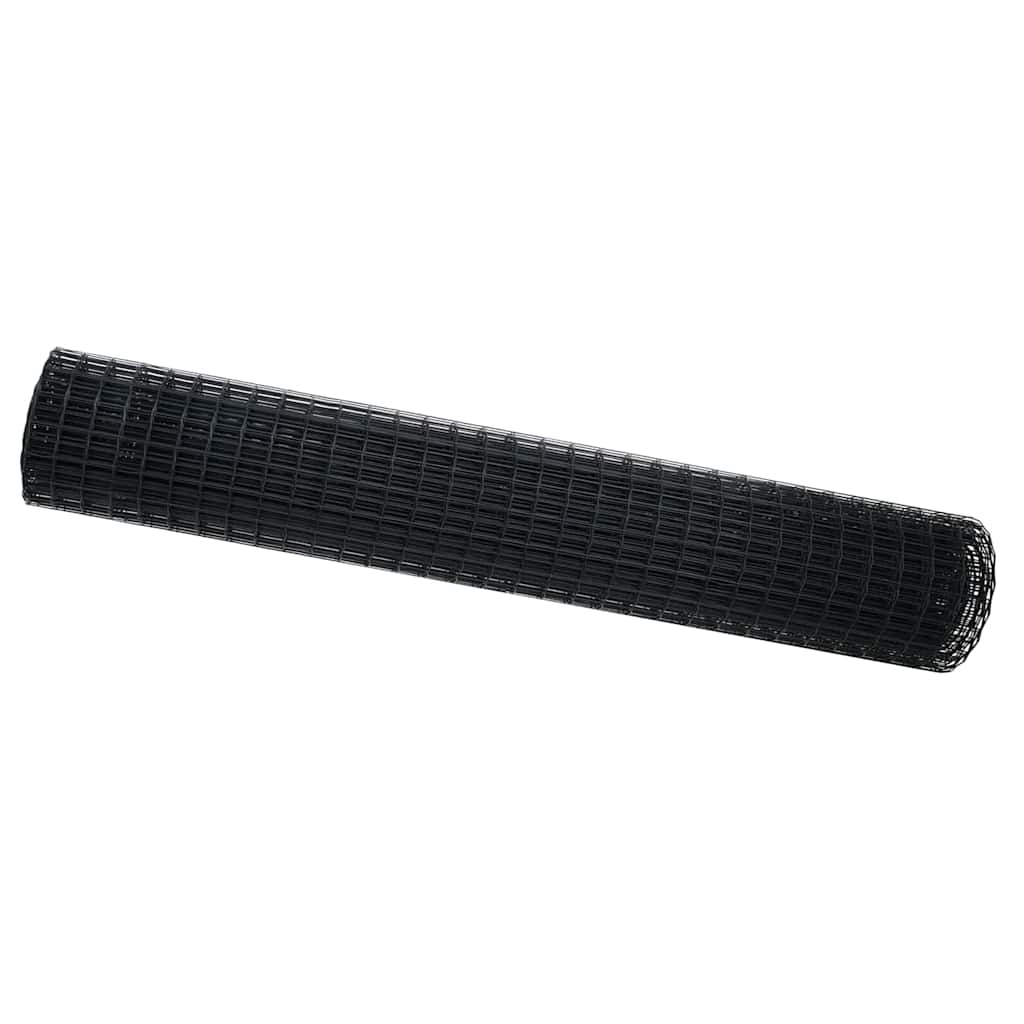 Euro ograda Crna 1,6 x 10 m Željezo prekriveno PVC-om