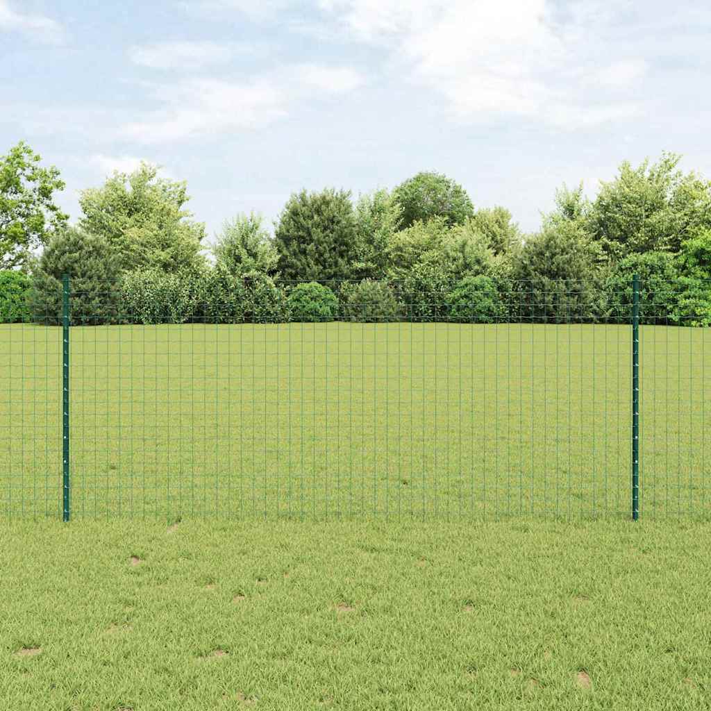 Stup za ogradu 22 pcs Zelena 140 cm Čelik