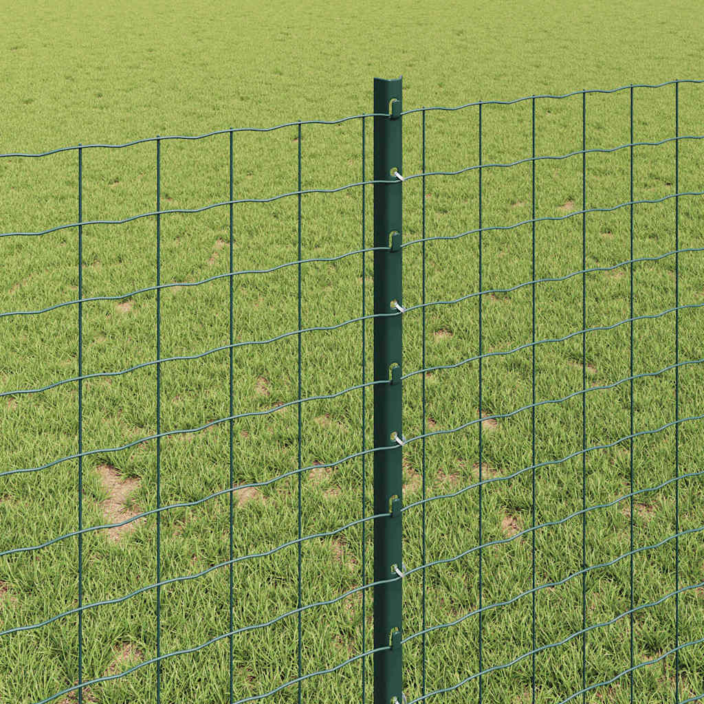Stup za ogradu 44 pcs Zelena 140 cm Čelik