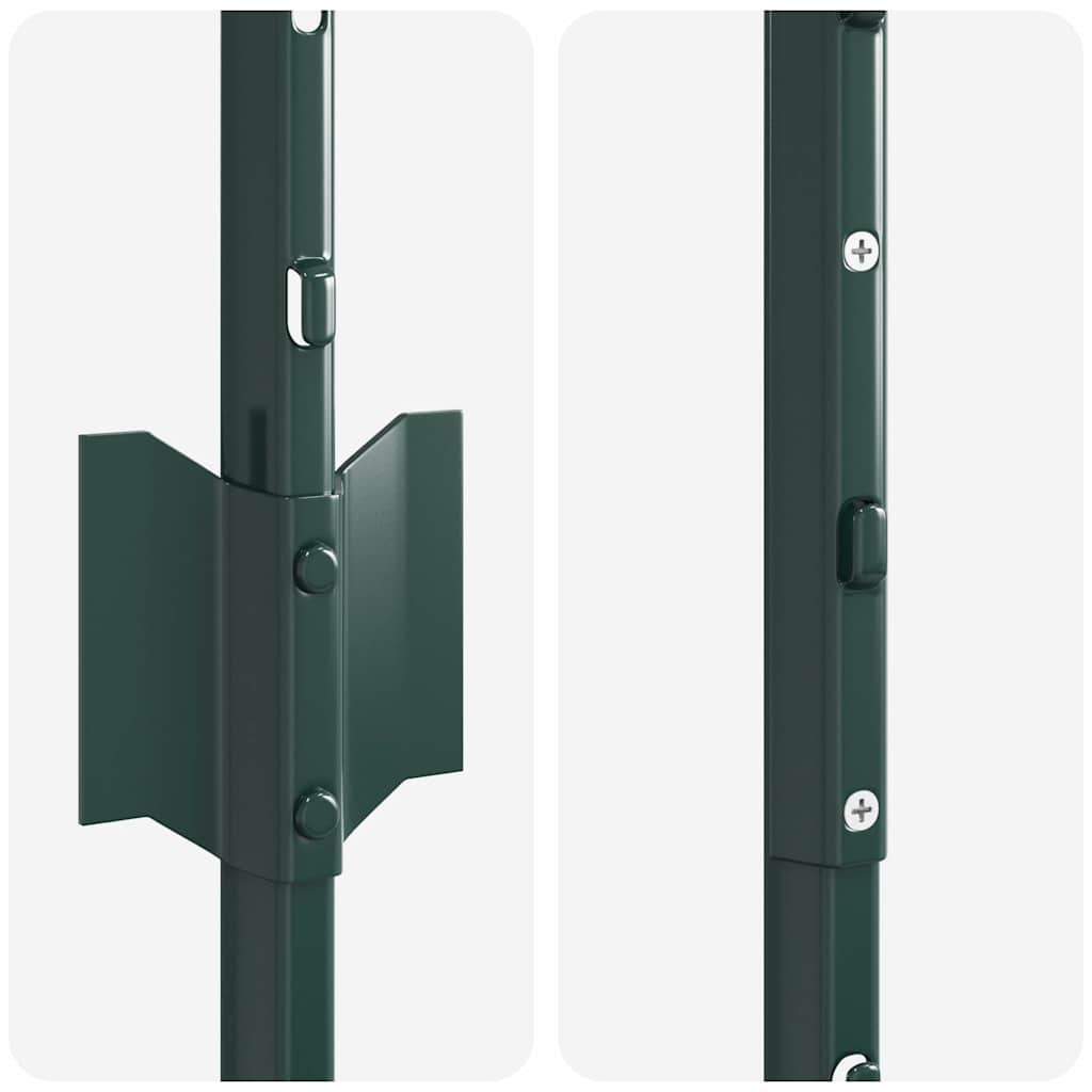 Stup za ogradu 44 pcs Zelena 180 cm Čelik