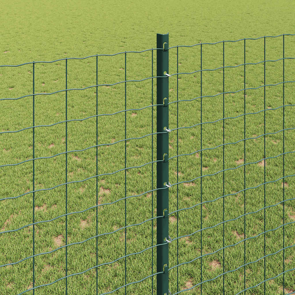 Stup za ogradu 44 pcs Zelena 200 cm Čelik