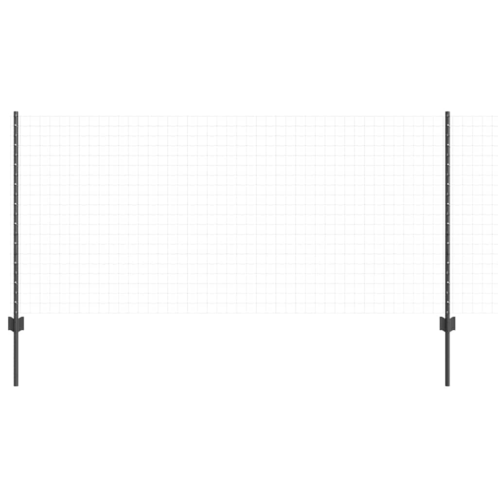 Stup za ogradu 22 pcs Siva 140 cm Čelik