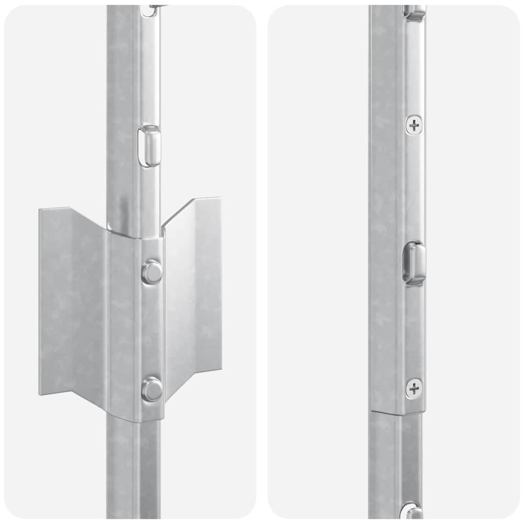 Stup za ogradu 22 pcs Srebrno 140 cm Čelik