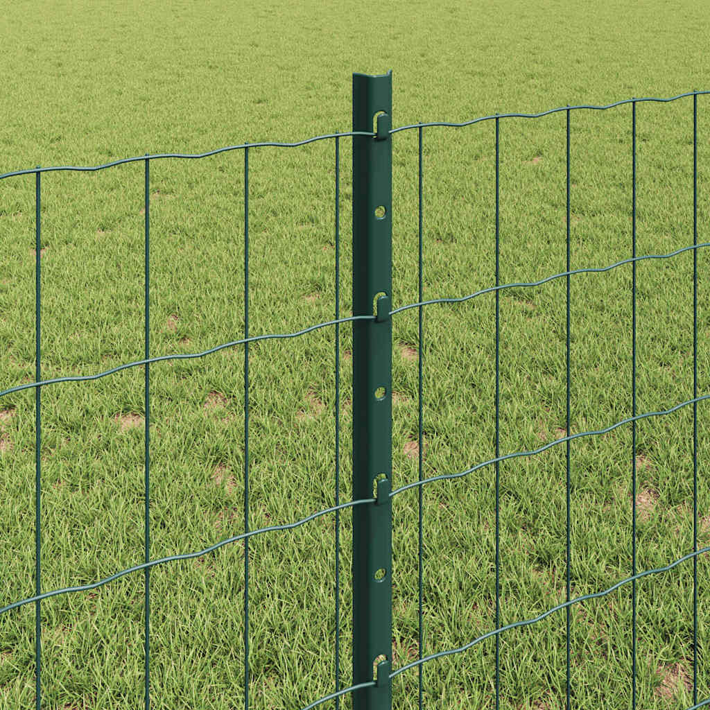 Euro ograda s postom 10 x 0,8 m Čelik premazan PVC-om Zelena