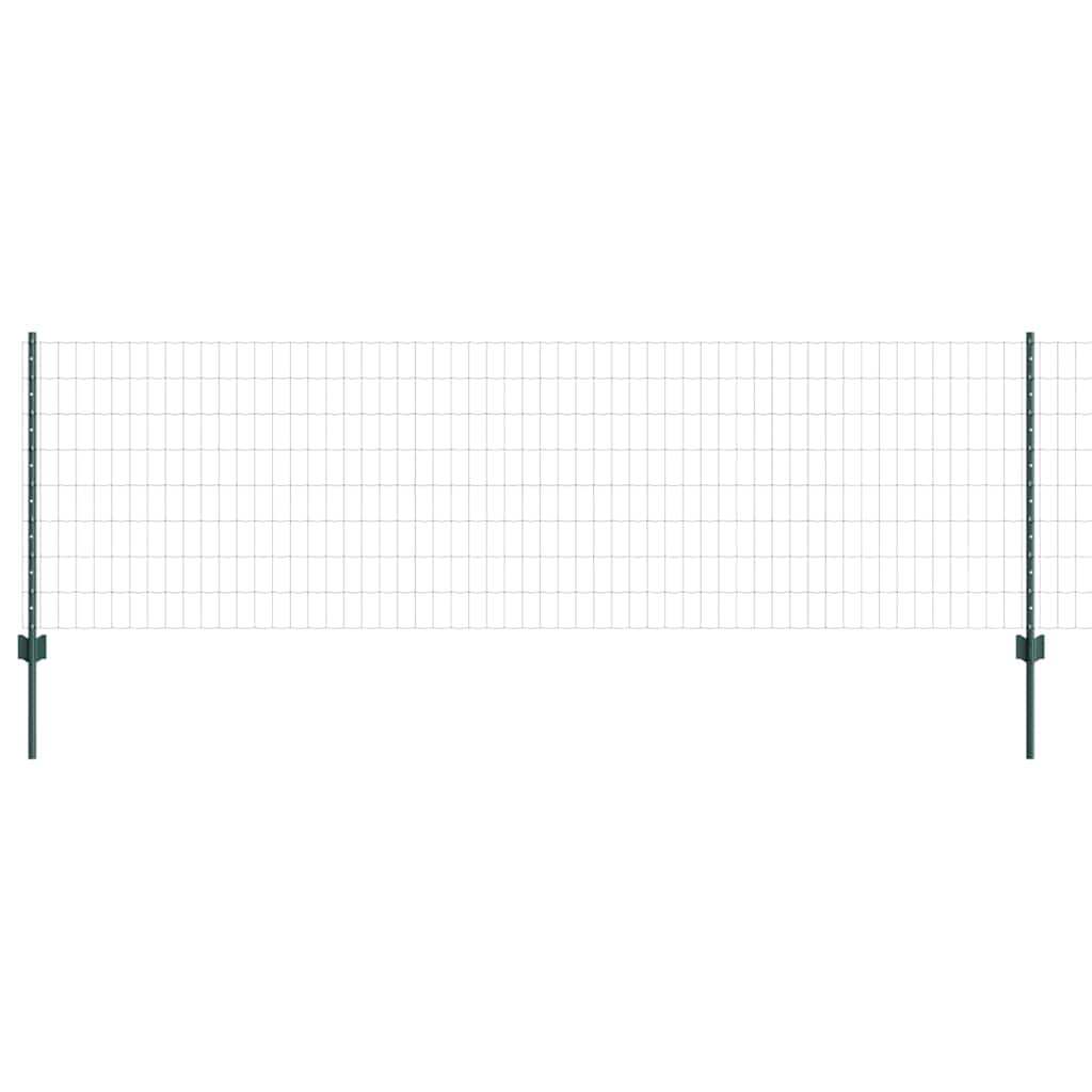 Euro ograda s postom 10 x 0,8 m Čelik premazan PVC-om Zelena