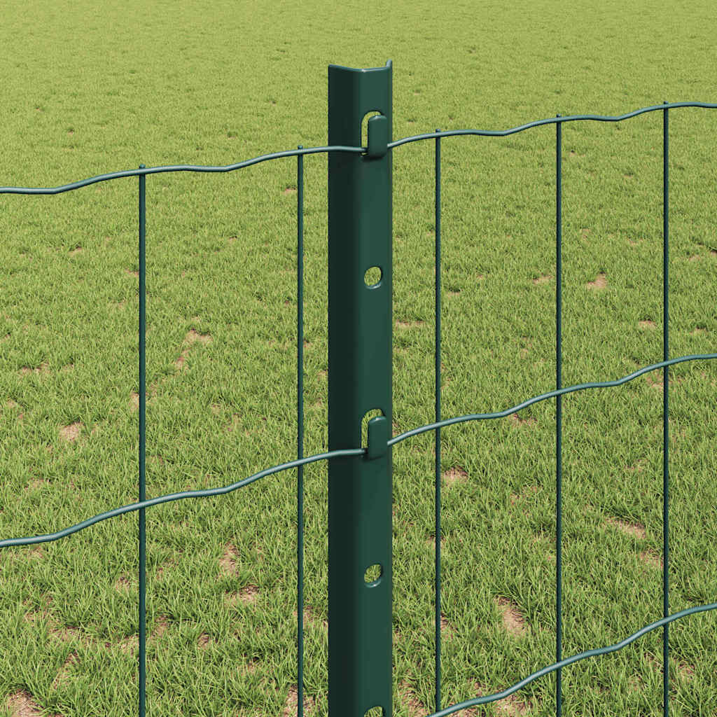 Euro ograda s postom 10 x 1,2 m Čelik premazan PVC-om Zelena