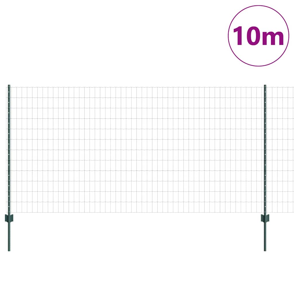Euro ograda s postom 10 x 1,2 m Čelik premazan PVC-om Zelena