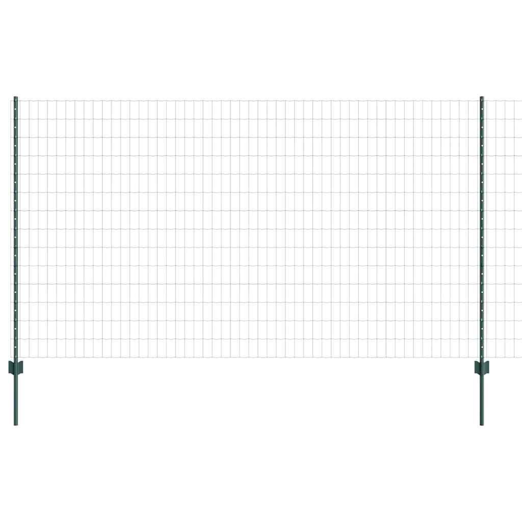 Euro ograda s postom 10 x 1,4 m Čelik premazan PVC-om Zelena
