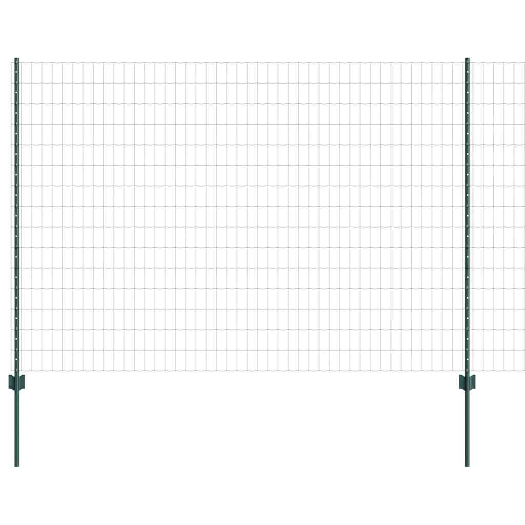 Euro ograda s postom 10 x 1,5 m Čelik premazan PVC-om Zelena