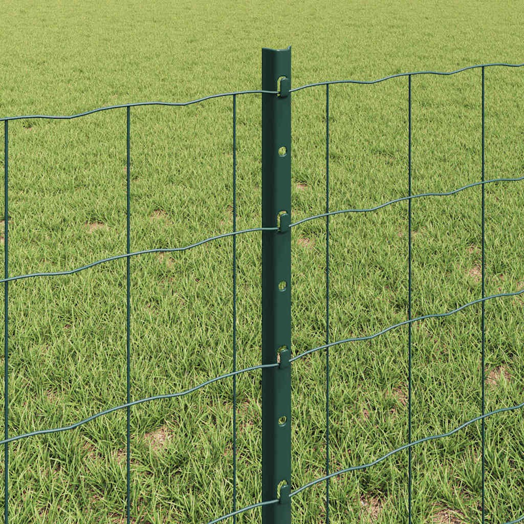 Euro ograda s postom 10 x 0,6 m Čelik premazan PVC-om Zelena
