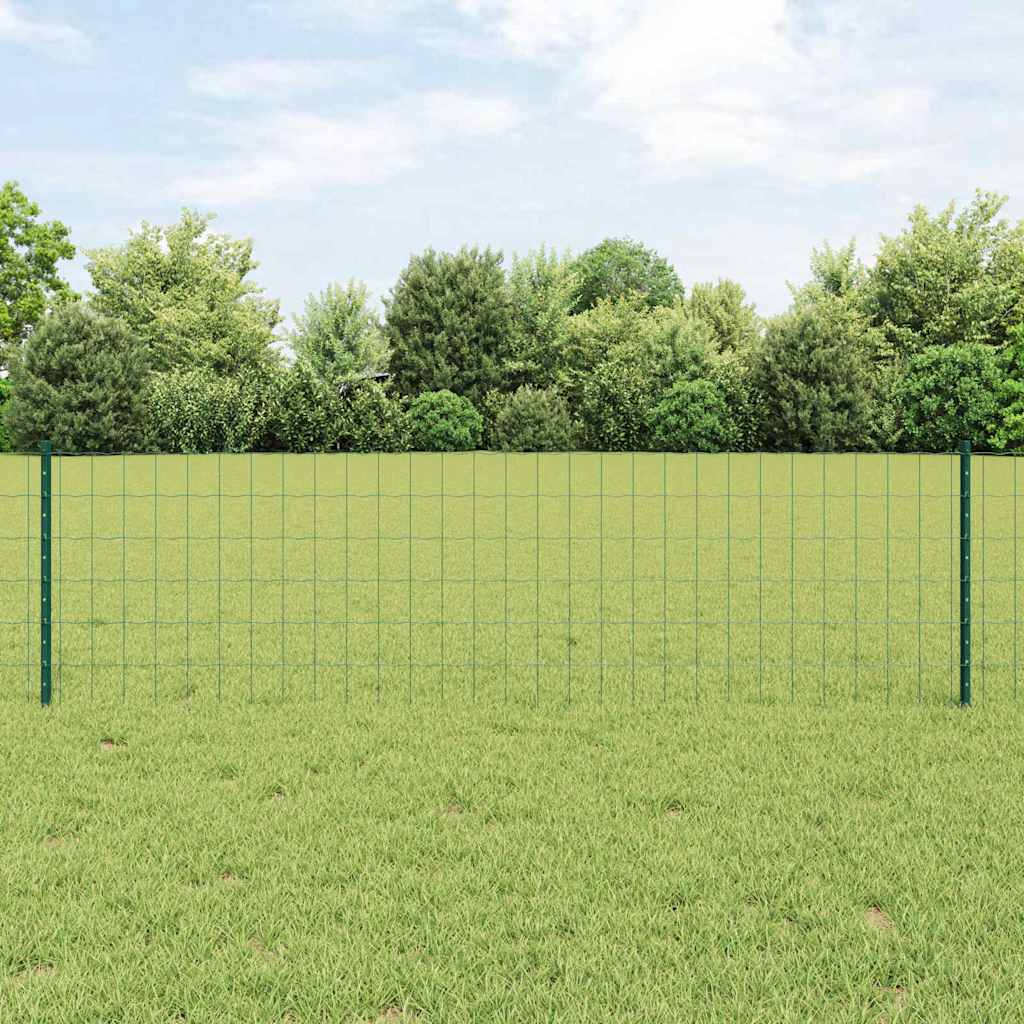 Euro ograda s postom 10 x 0,6 m Čelik premazan PVC-om Zelena