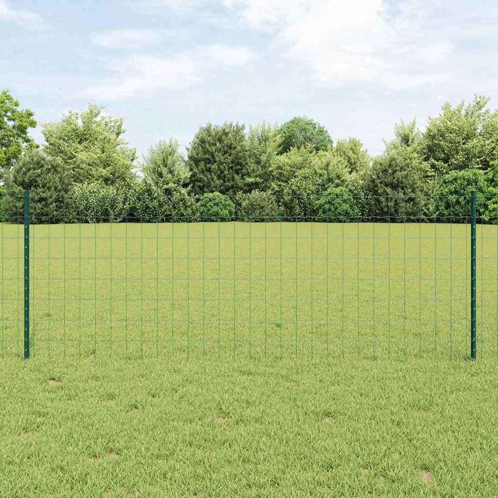 Euro ograda s postom 10 x 0,8 m Čelik premazan PVC-om Zelena