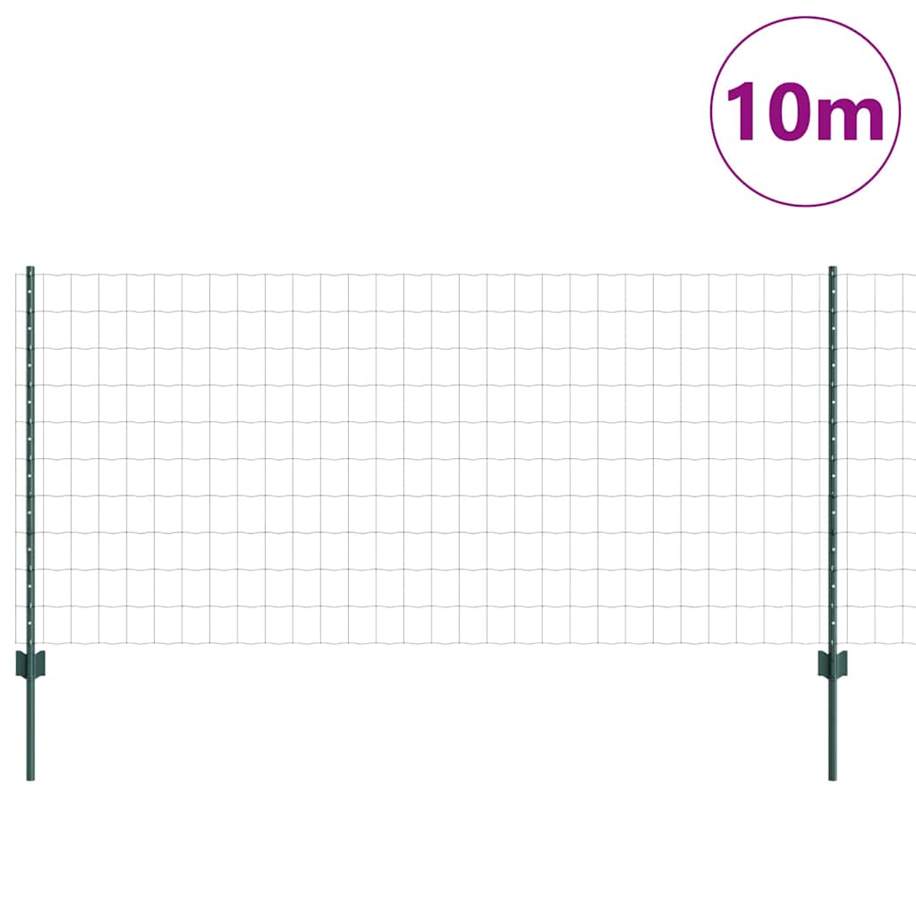 Euro ograda s postom 10 x 1 m Čelik premazan PVC-om Zelena