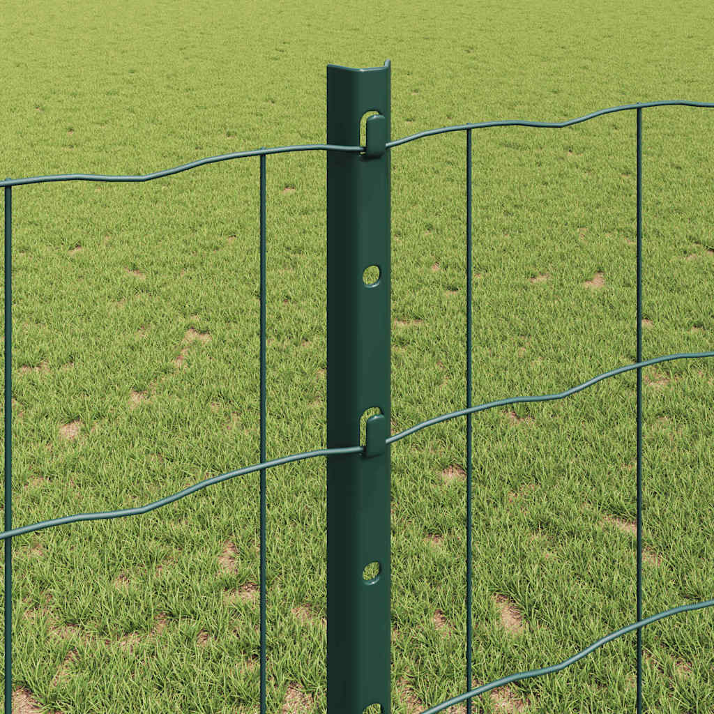 Euro ograda s postom 10 x 1,2 m Čelik premazan PVC-om Zelena