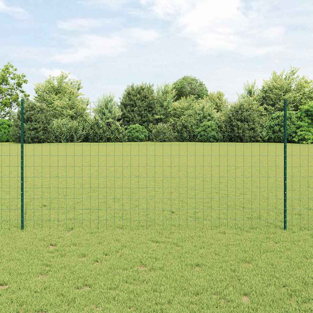 Euro ograda s postom 10 x 1,2 m Čelik premazan PVC-om Zelena