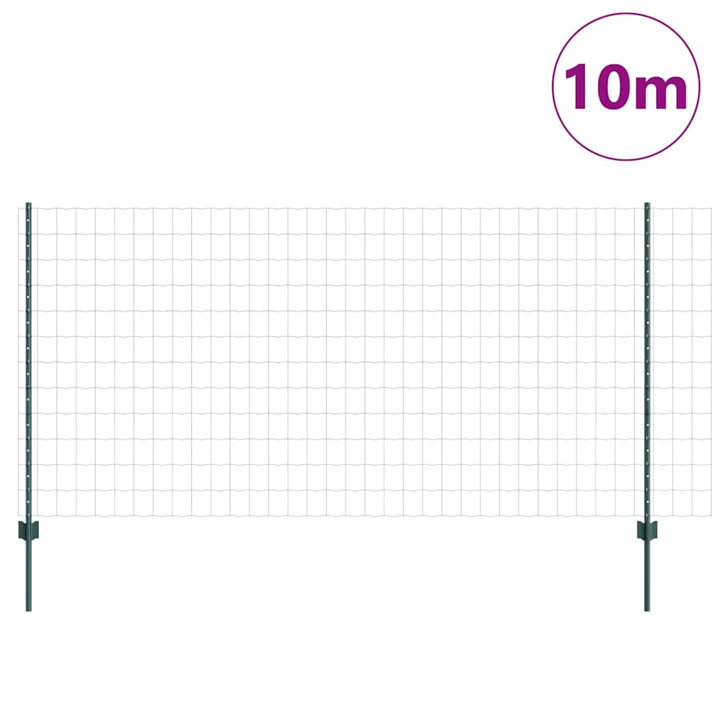 Euro ograda s postom 10 x 1,2 m Čelik premazan PVC-om Zelena