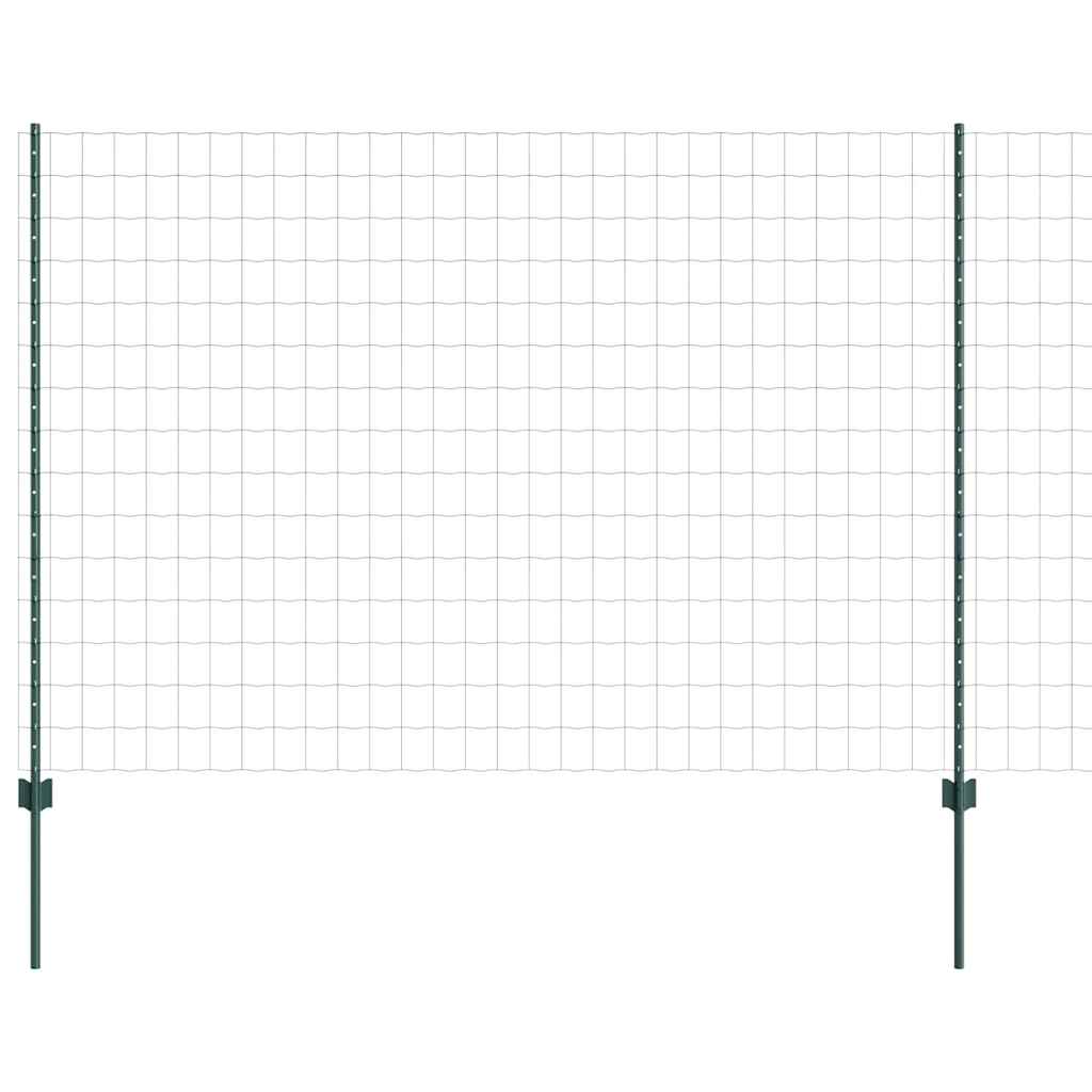 Euro ograda s postom 10 x 1,6 m Čelik premazan PVC-om Zelena